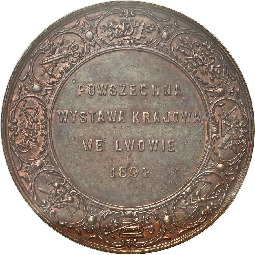 Medal Powszechna Wystawa Krajowa Lwów 1894 NGC MS61